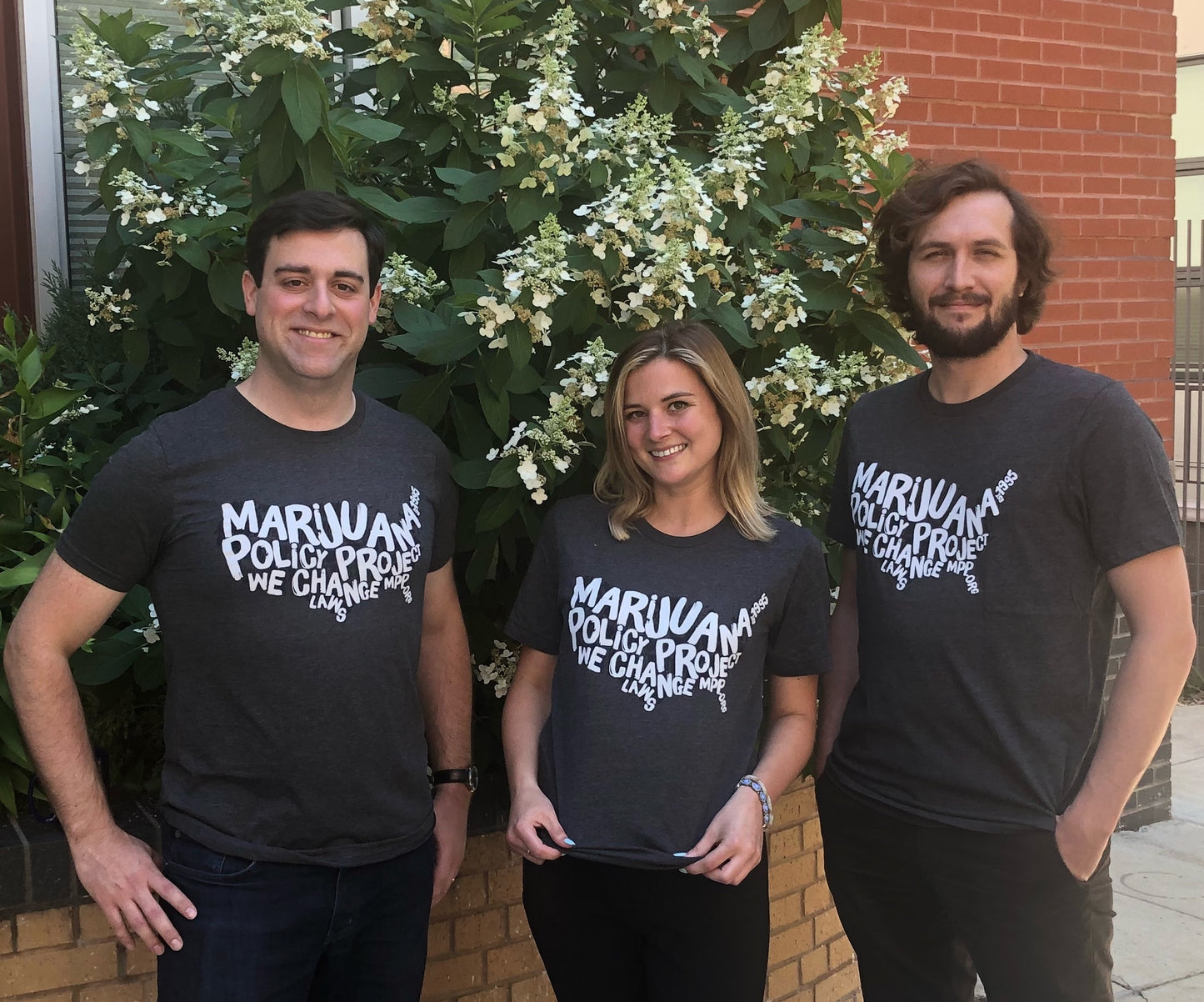 MPP's executive director, Matt Schweich, flanked by staffers Alex Langer and Violet Cavendish.